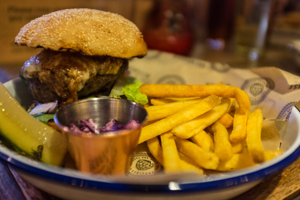 New Yorker Burger at Brewhouse Bristol