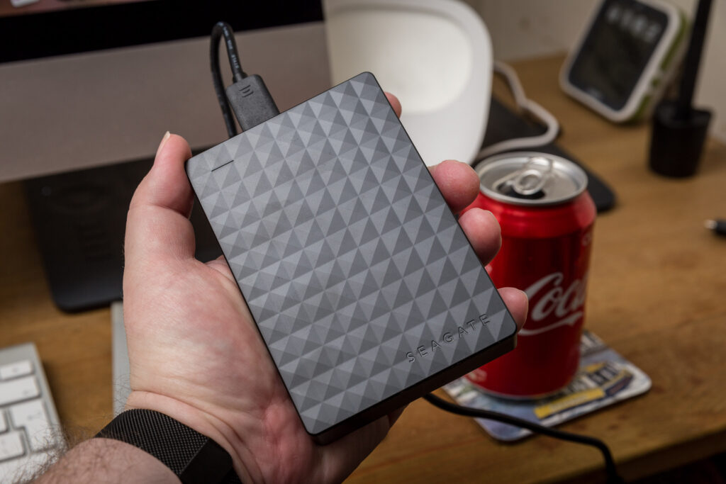 Seagate 4TB portable hard drive.