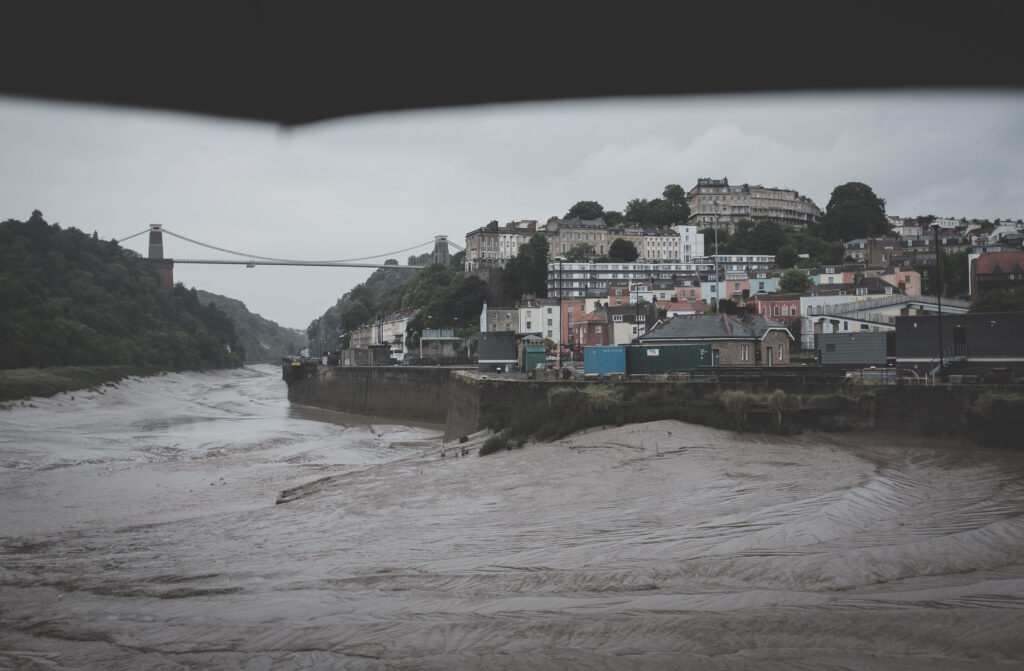 Clifton Suspension Bridge in the rain