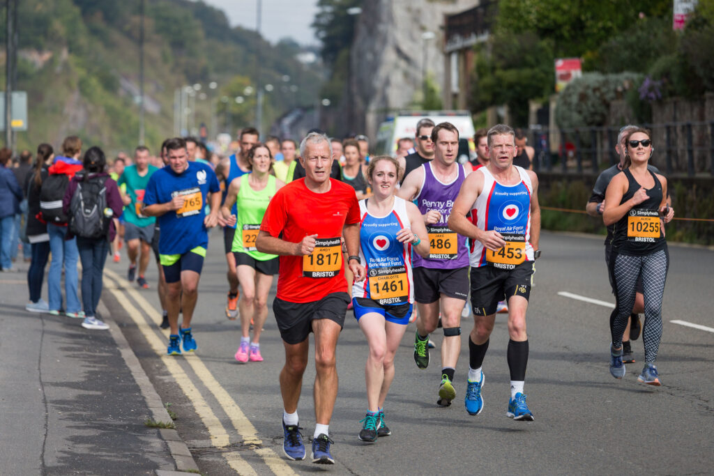 Runners in the Bristol Half Marathon 2017