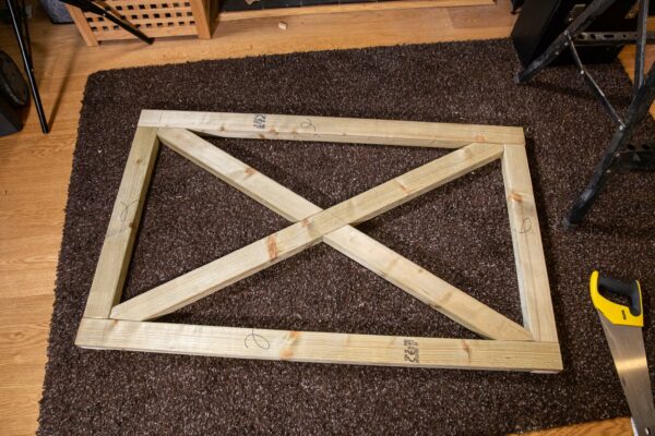 Cross-braced frame